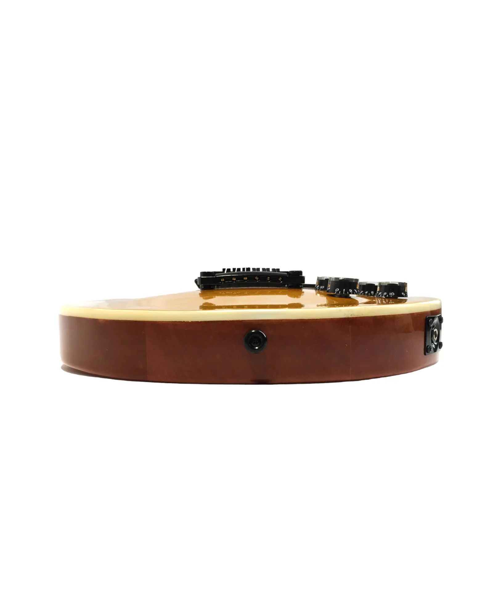 Haze Single-Cut Solid Arched Mahogany Maple Neck HLP Electric Guitar - Gold HSGS91988GD