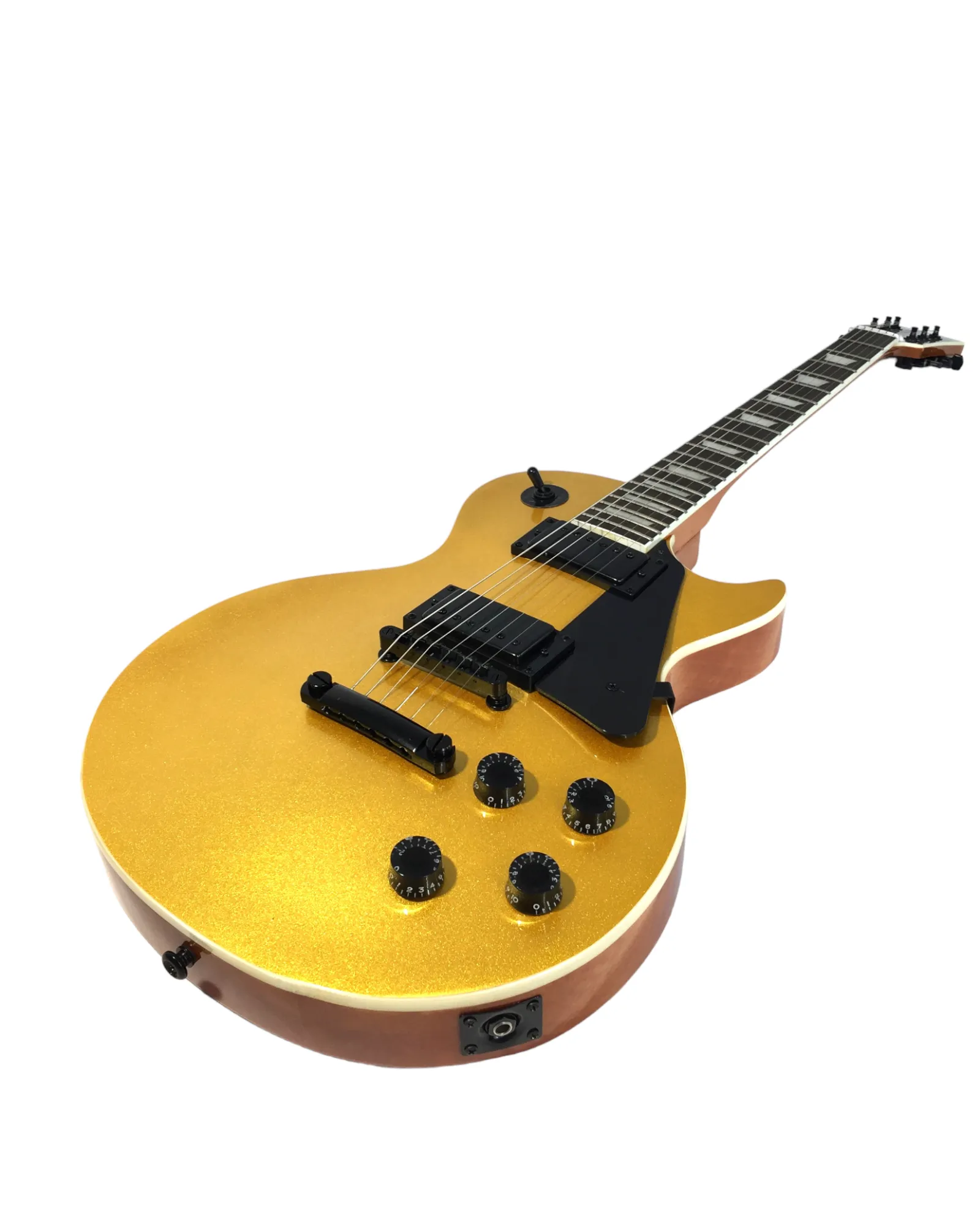 Haze Single-Cut Solid Arched Mahogany Maple Neck HLP Electric Guitar - Gold HSGS91988GD