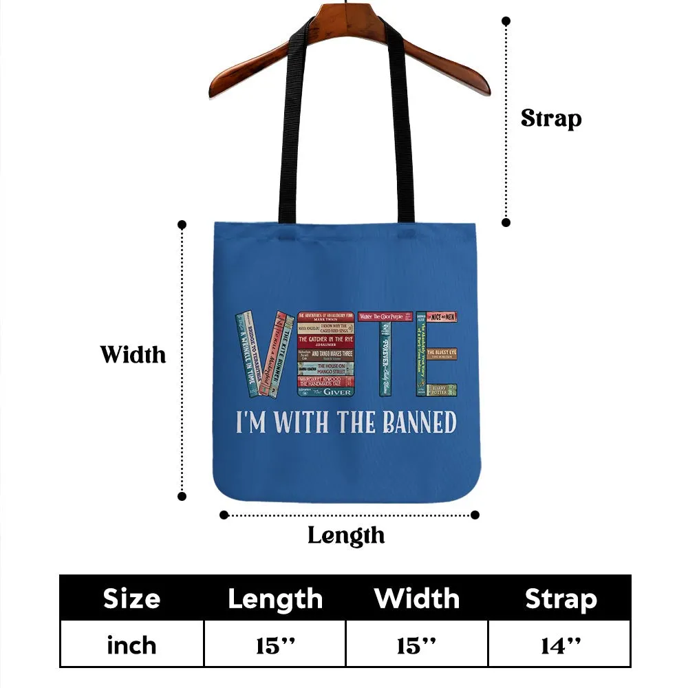 I'm With The Banned V Book Lovers Gift TBF552