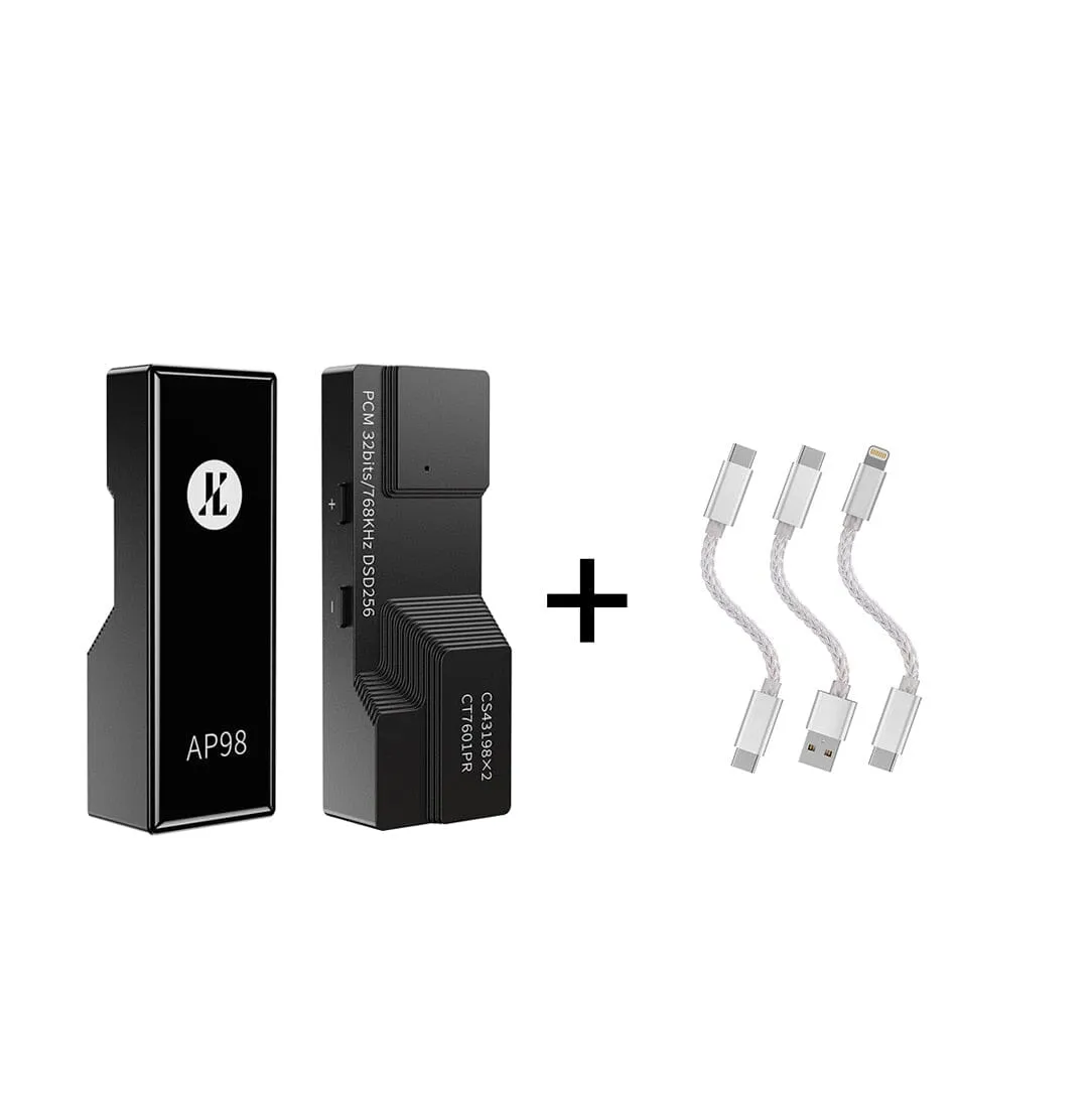 JCALLY AP98 Portable DAC & USB AMP Dual CS43198 DAC Headphone Amplifier
