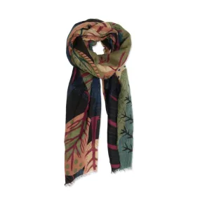 JEWEL TONE MULTI TREES SCARF