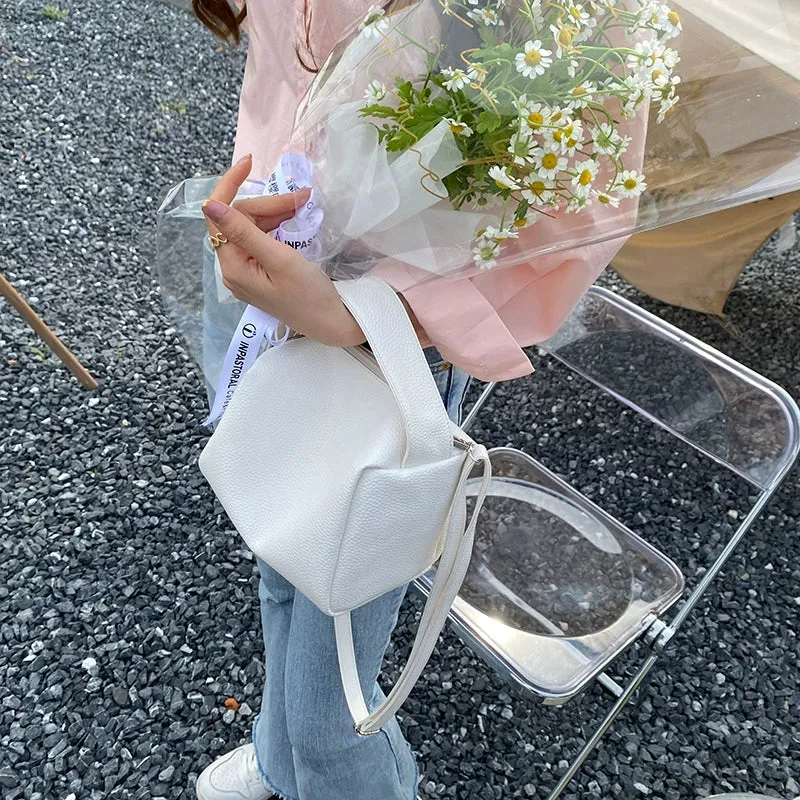 Mini Tofu Crossbody Bag - Fashionable Simple Square Shoulder Bag