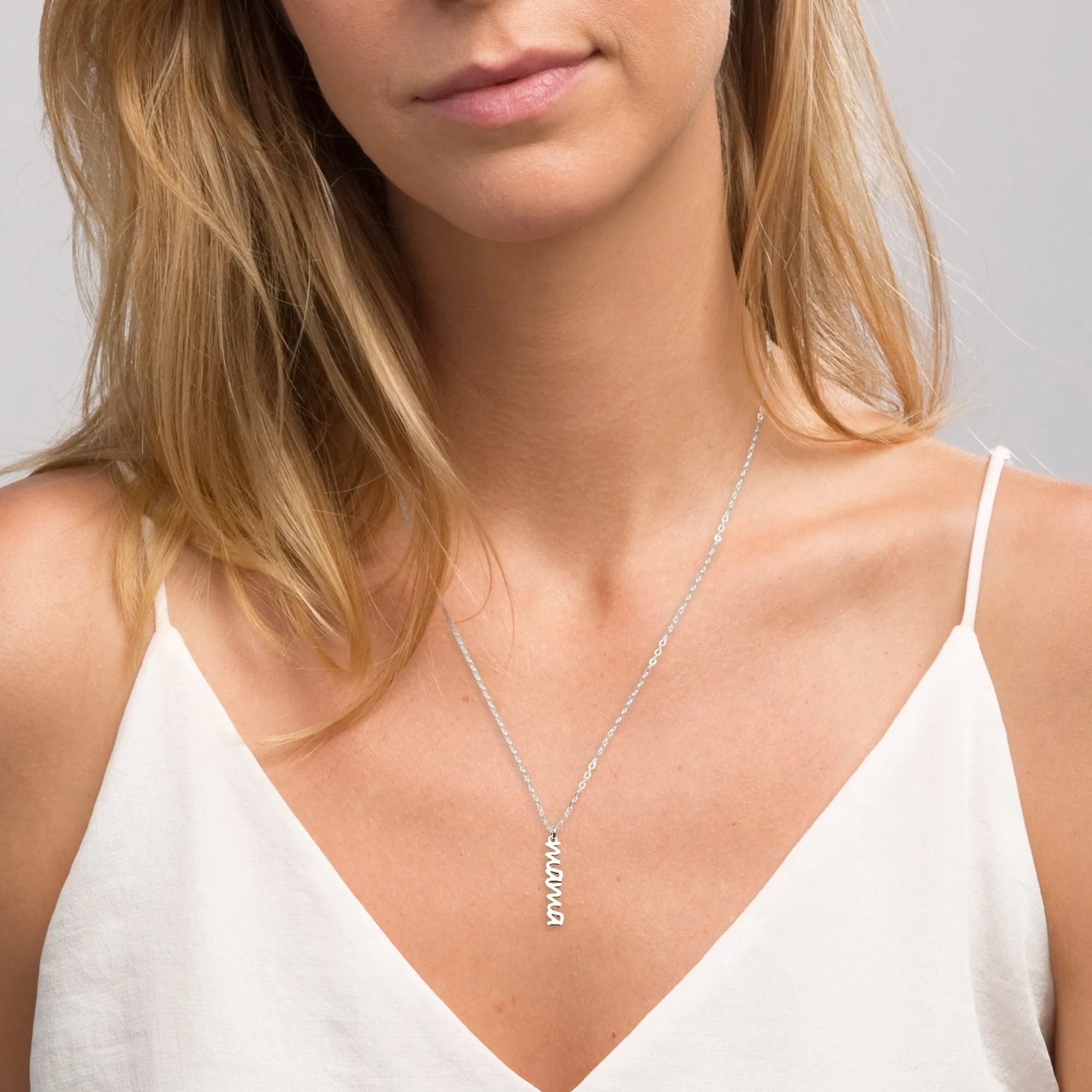Modern and Chic Vertical Mama Necklace - CG440N.