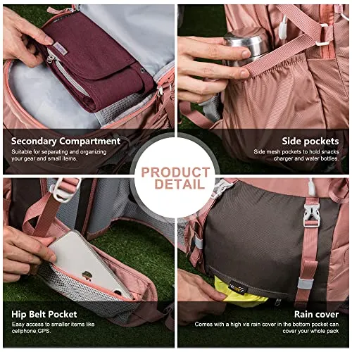 MOUNTAINTOP 40L Hiking Backpack for Women Outdoor Backpack