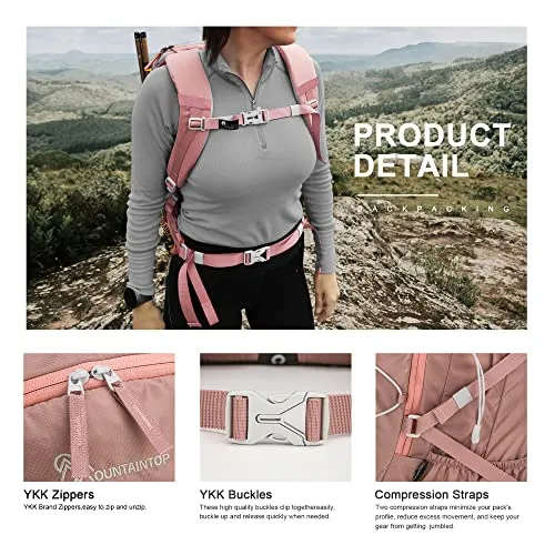 MOUNTAINTOP 40L Hiking Backpack for Women Outdoor Backpack