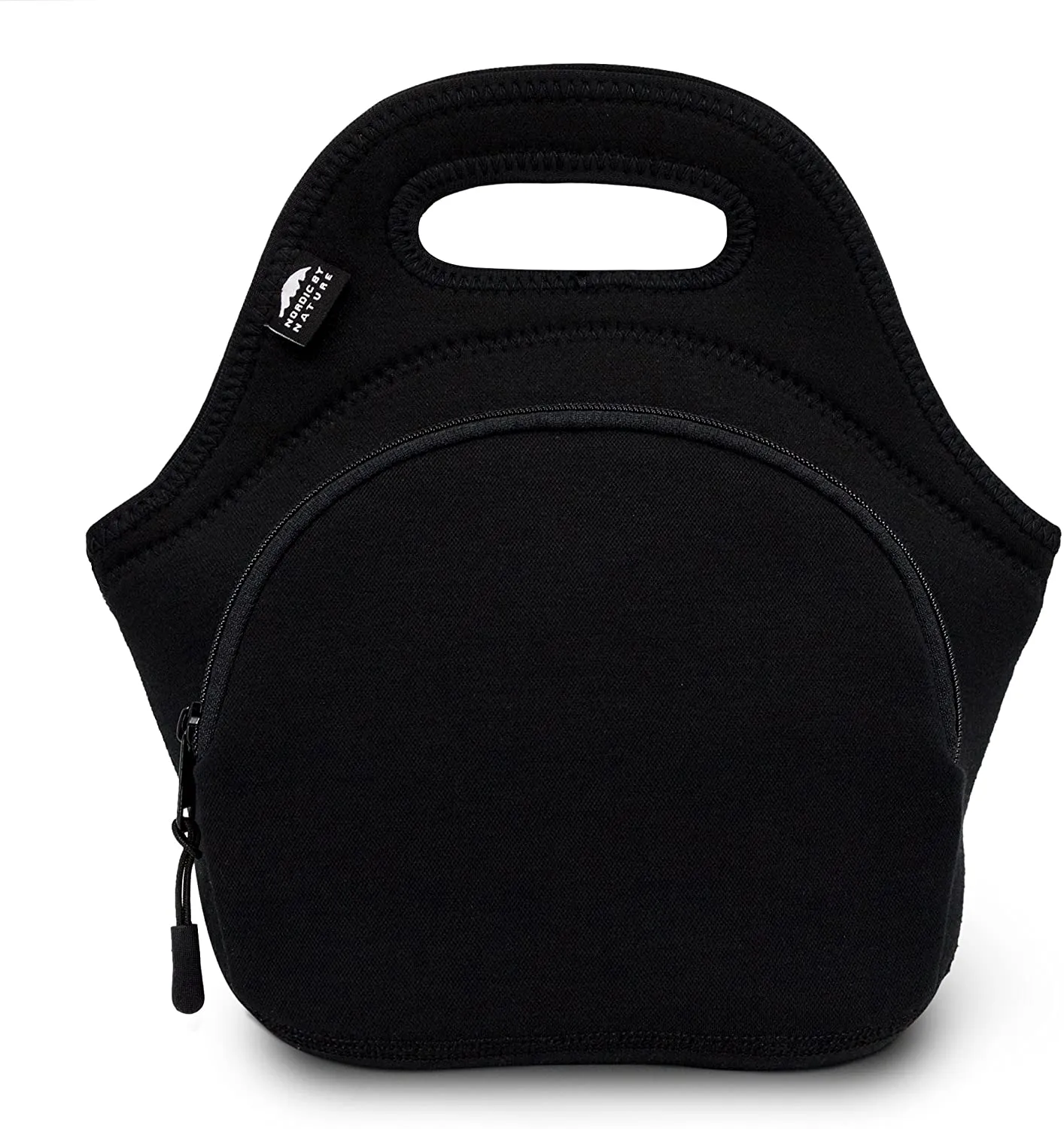 Nordic By Nature Neoprene Lunch Bag for Women & Lunch tote for Kids Insulated Lunch bag Reusable Washable Extra Thick Neoprene & Soft Cotton Feel, Premium Stitching, Outside Pocket, (M) Purple