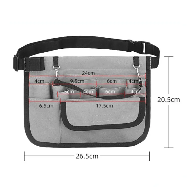 Oxford Portable Medical Personnel Tool Waist Bag(Grey)