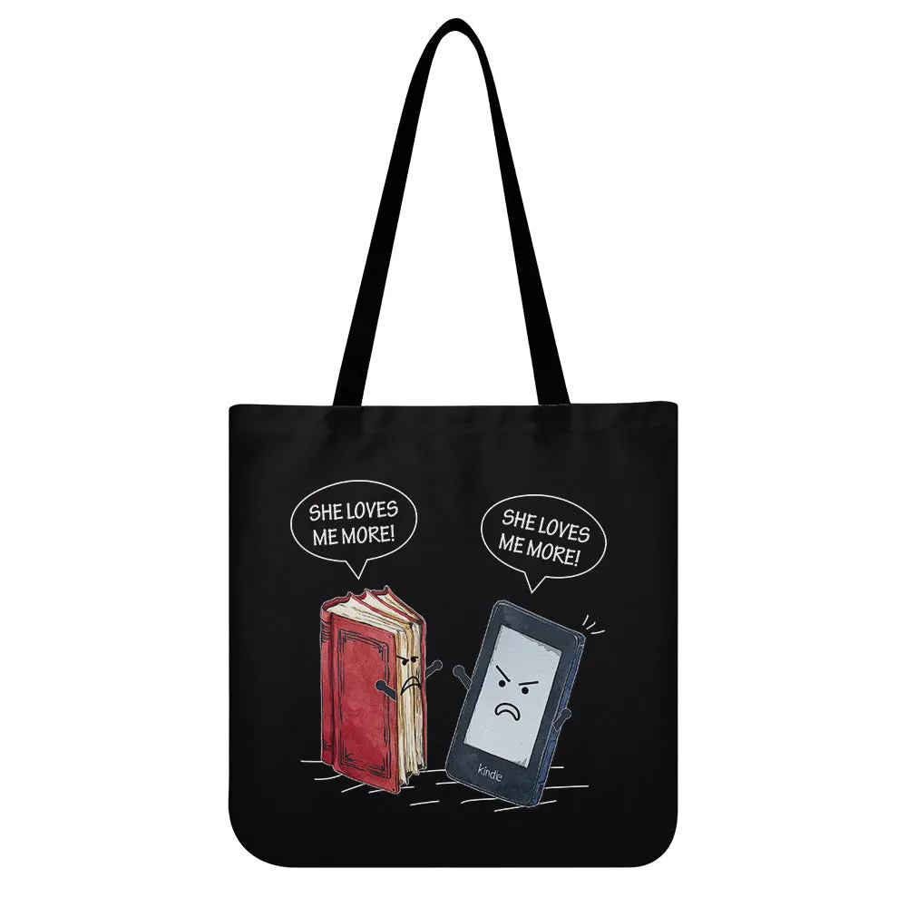 Paper Books E-Books She Loves Me More Tote Bag TBF2006