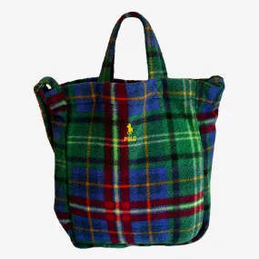 Polo Ralph Lauren Tartan Fleece Tote Bag Brand New With Tags