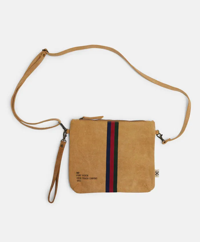 PONY RIDER - Escape Clutch Bag with Strap - CLAY