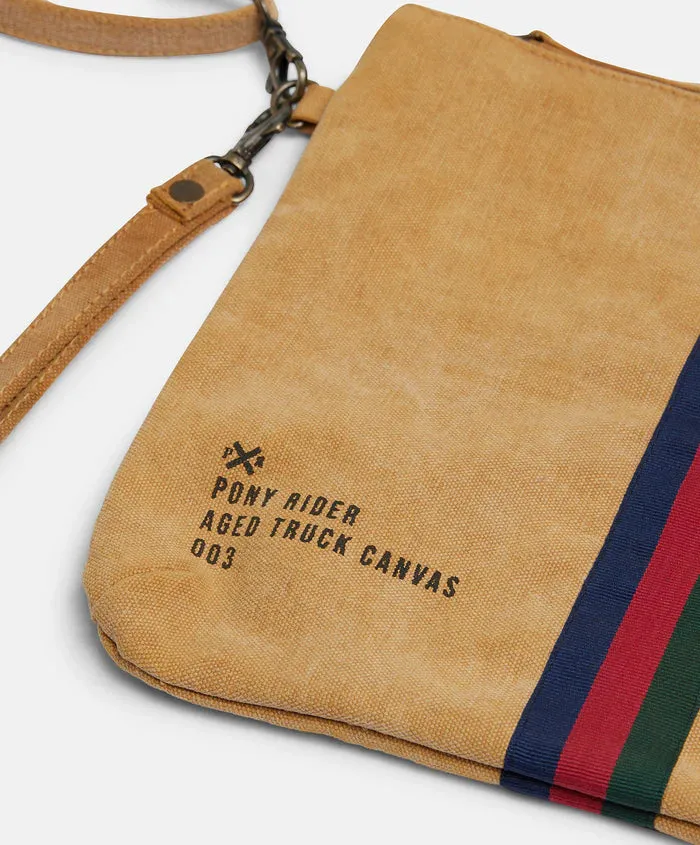 PONY RIDER - Escape Clutch Bag with Strap - CLAY