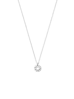 Small Gilded Heart Pendant | Silver