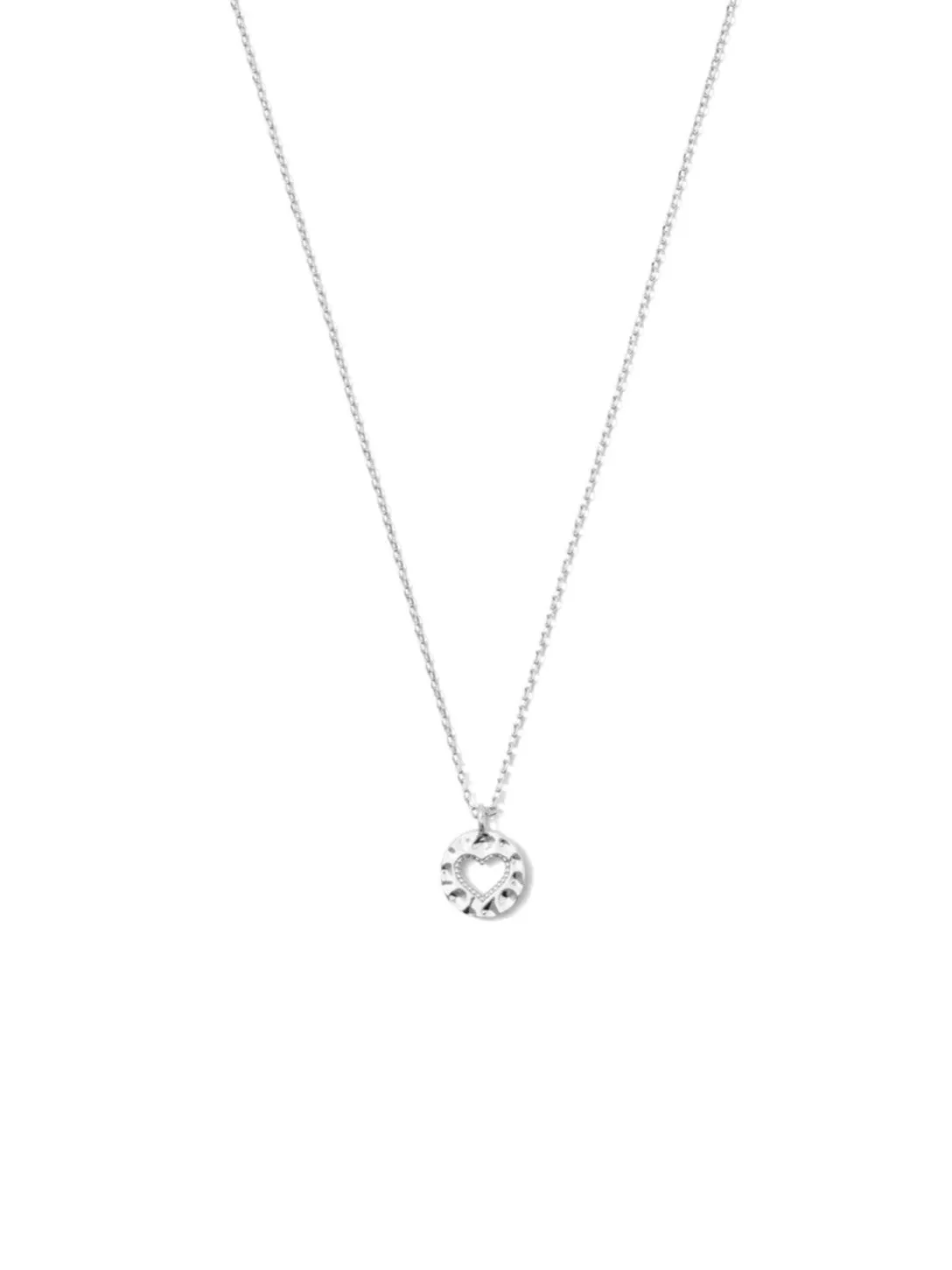 Small Gilded Heart Pendant | Silver
