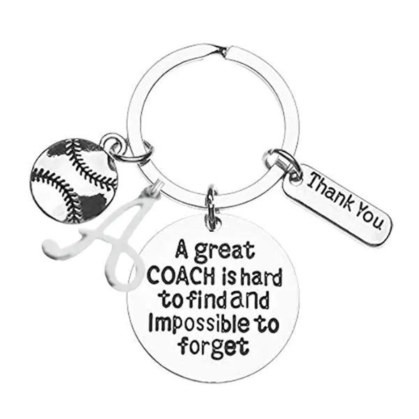 Softball Coach Keychain- Great Coach is Hard to Find But Impossible to Forget