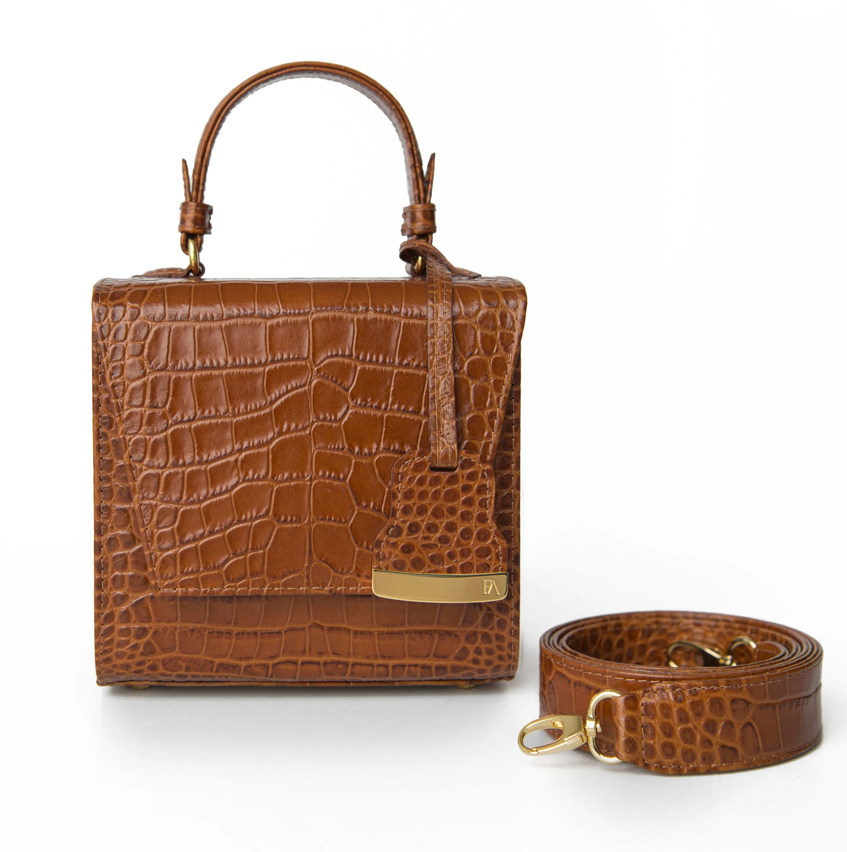 Tan Charlotte box bag