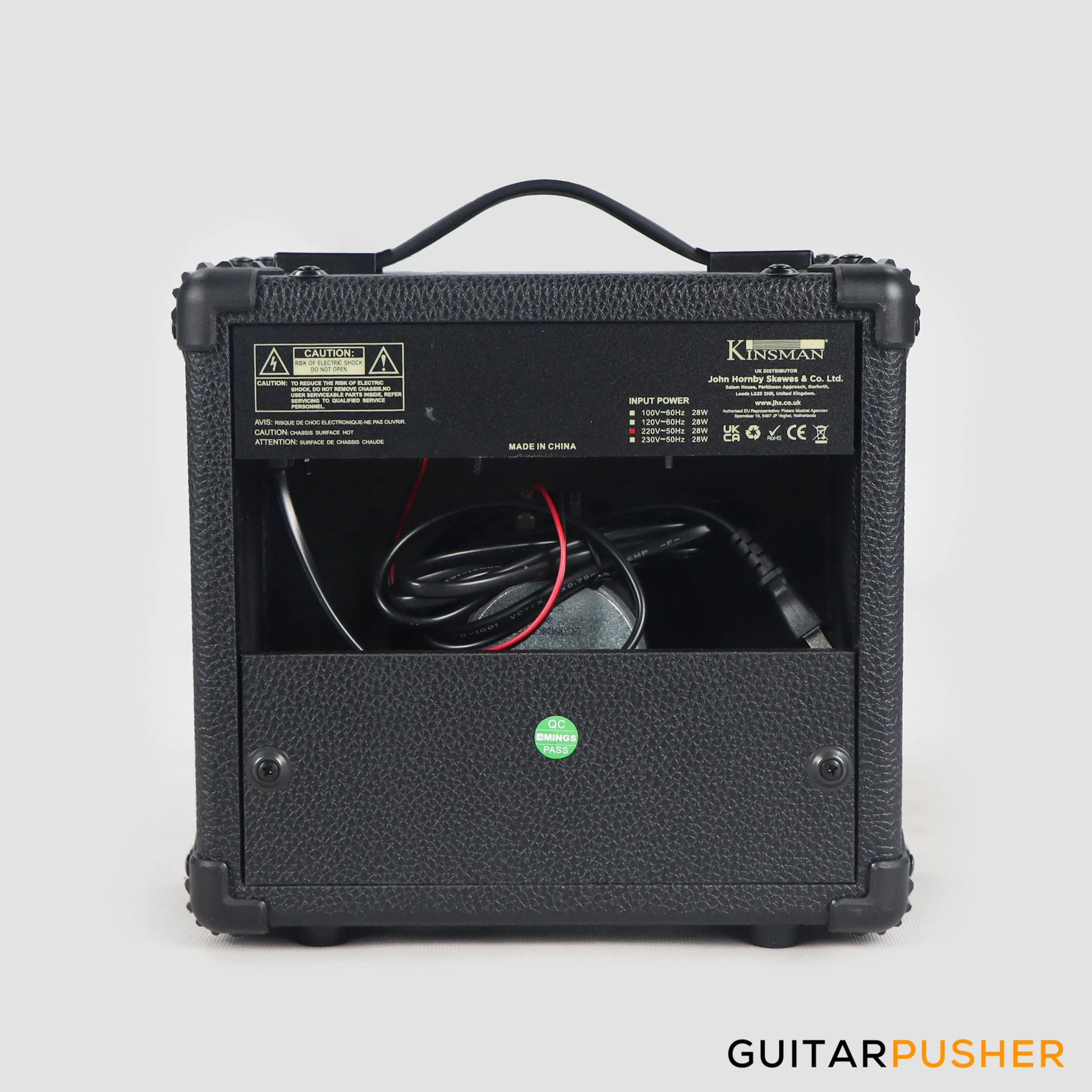 Vintage Coaster Series V40 4-String PB Bass w/ Kinsman 10-Watt Bass Amplifier, Gig Bag, & Accessories - 3-Tone Sunburst