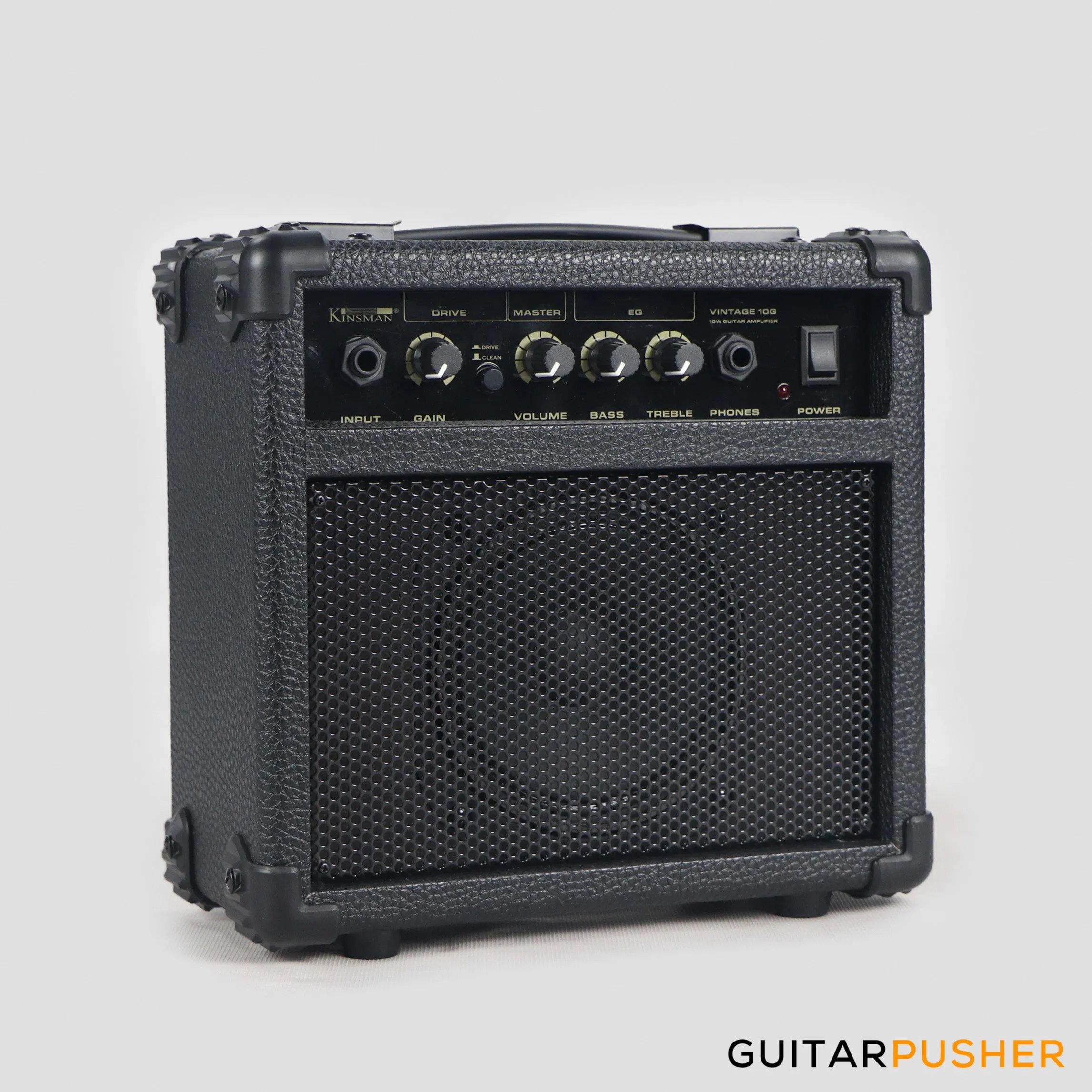 Vintage Coaster Series V40 4-String PB Bass w/ Kinsman 10-Watt Bass Amplifier, Gig Bag, & Accessories - 3-Tone Sunburst