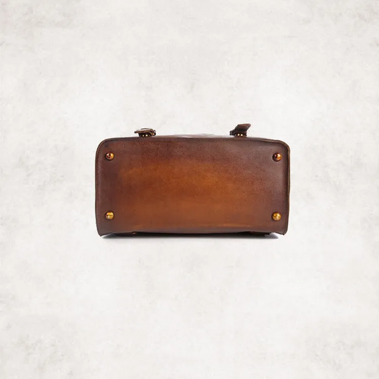 Vintage Womens Brown Leather Backpack Purse Cool Backpacks For Women