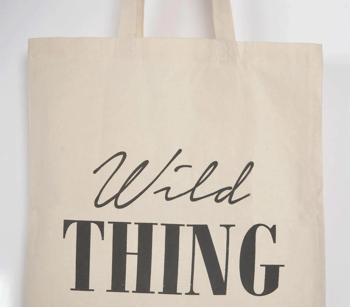 Wild Thing Cotton Canvas Tote Bag