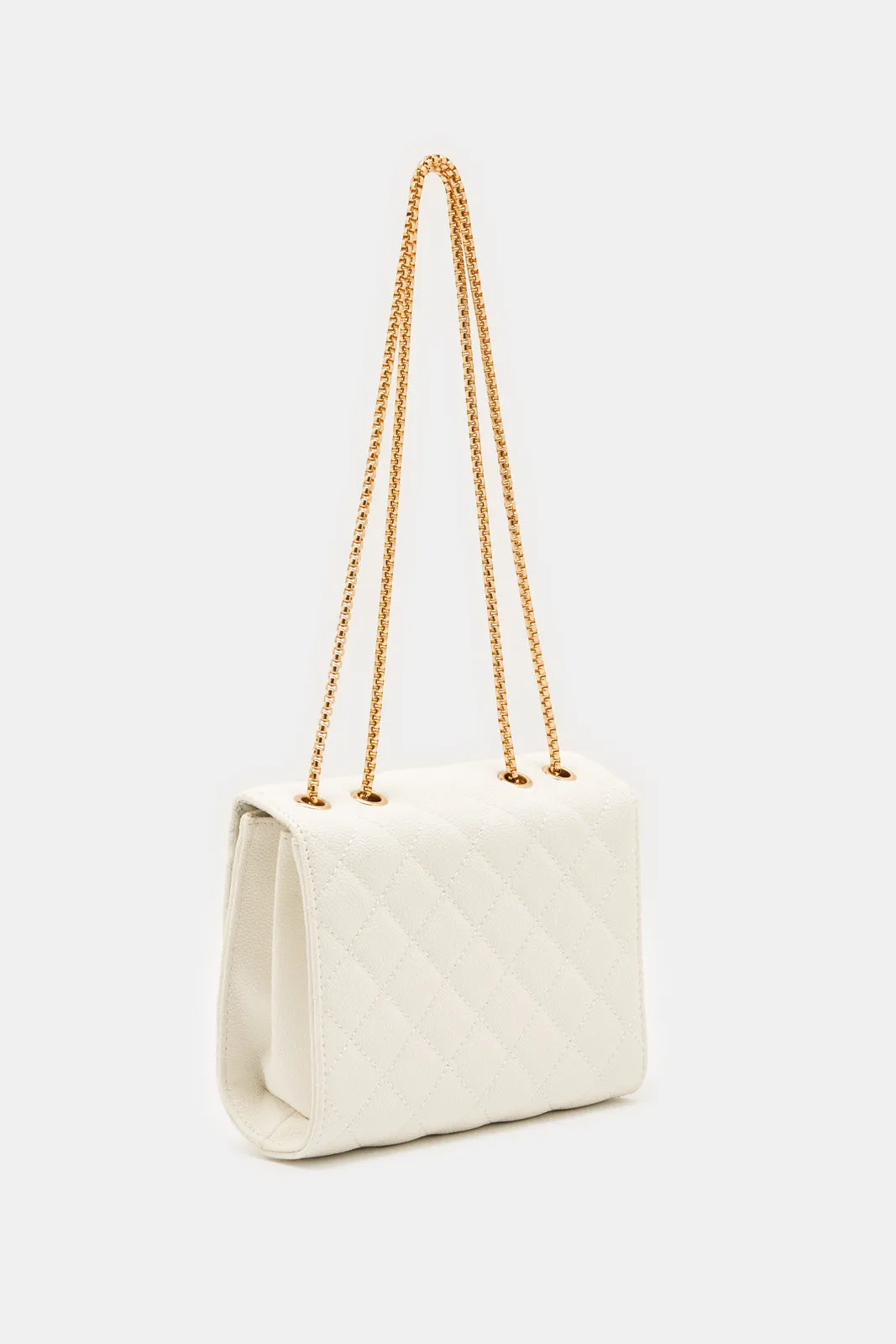 Women Beige Embellished Handbag