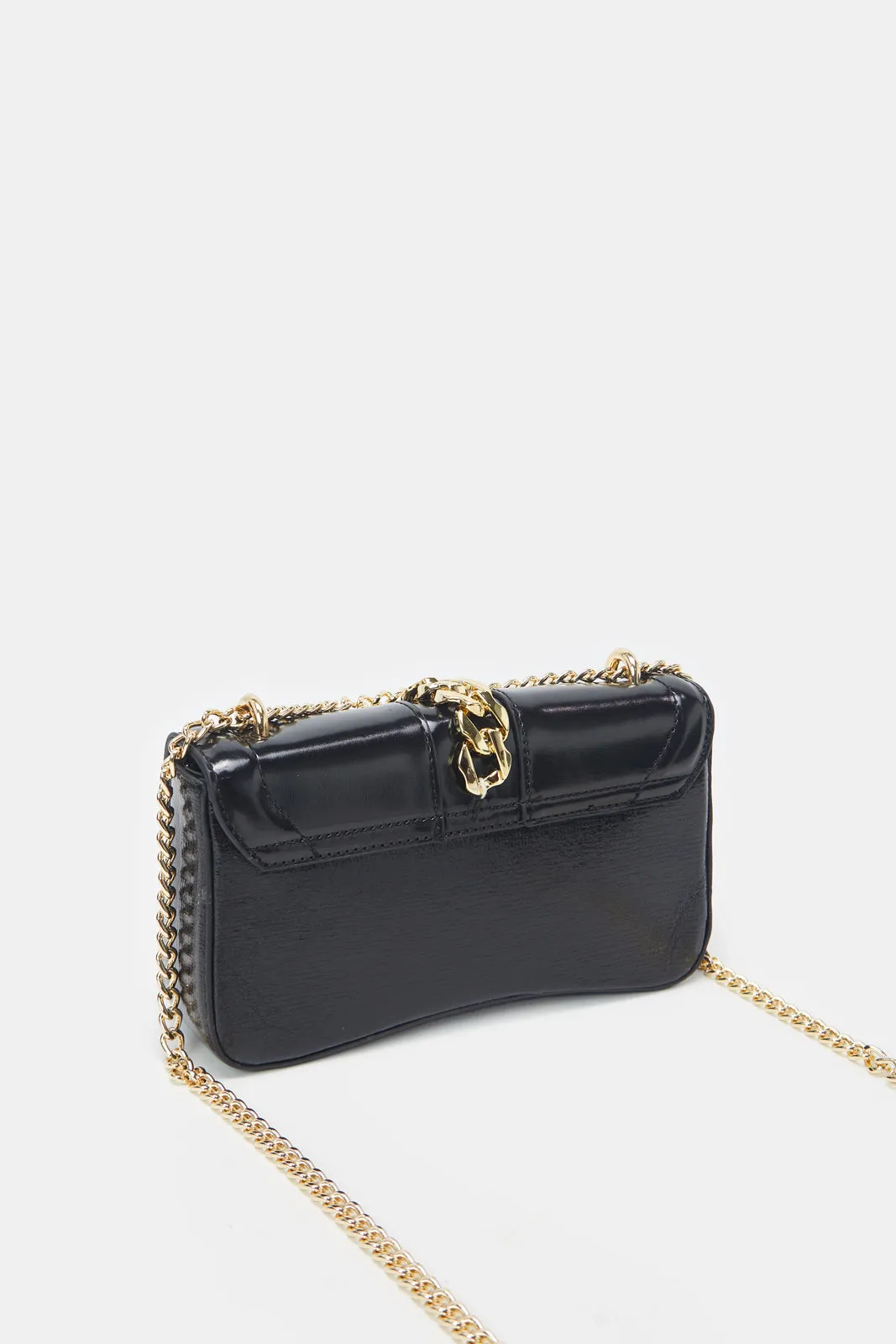 Women Black Embellished Handbag