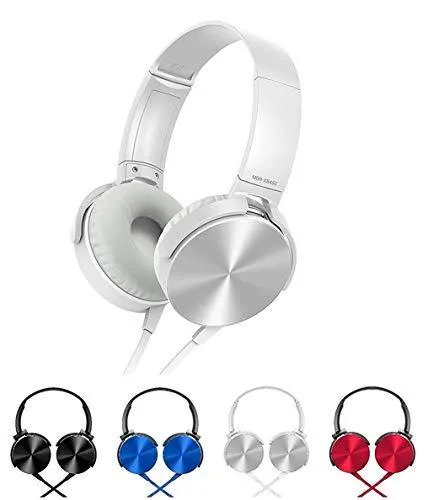 x450 Wired Headset Extra Bass On-Ear Headphone XB450 with 3.5mm Jack & in-Built Mic for Phone Calls